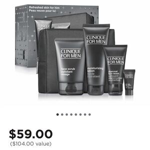 Clinique For Men Skincare Set - Black and Gray